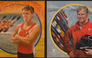 Kayak spring Brady Reardon, left, and bobsledder Jesse Lumsden - both McMaster alumni - are two of the five area athletes whose portraits will hang in the Ron Joyce Centre.